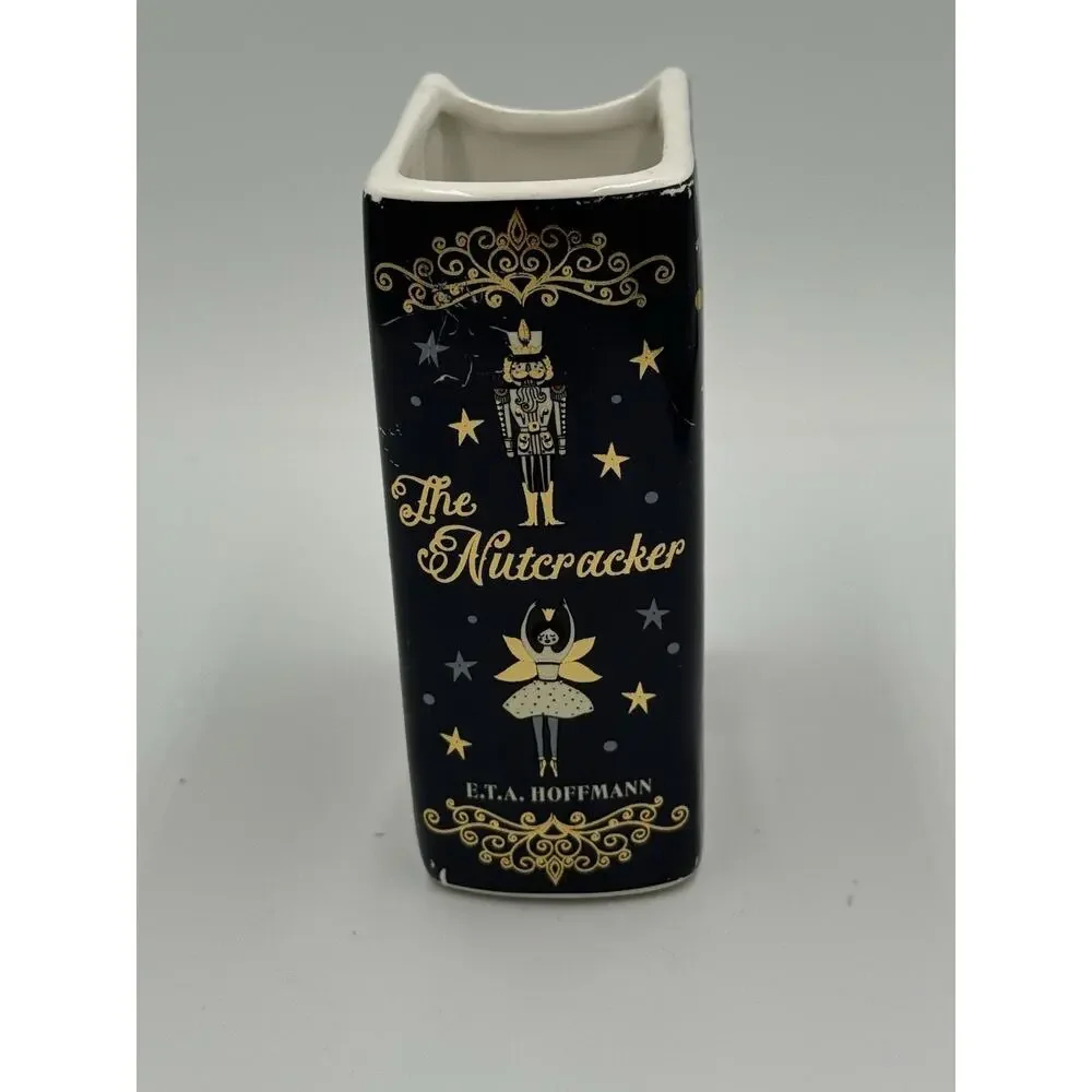 Steel Mill & Co Original Nutcracker Ceramic Small Book-Shaped Decorative Vase